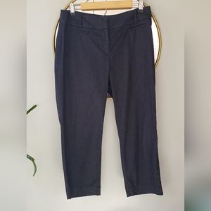 Ann Taylor Loft Dark Wash Denim Curvy Cropped Jeans Size 8